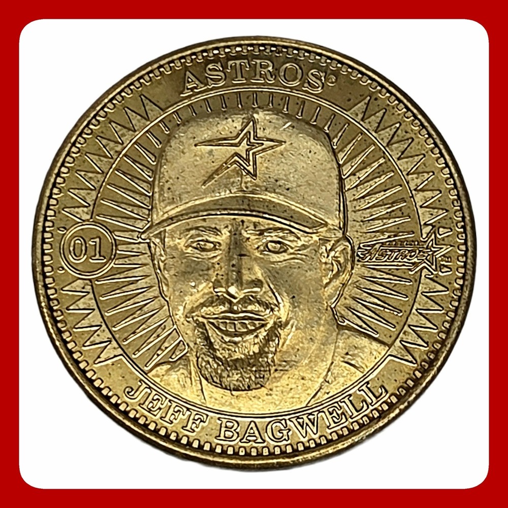 1998 Pinnacle Mint Collection Jeff Bagwell Houston Astros Brass Coin #01 VTG